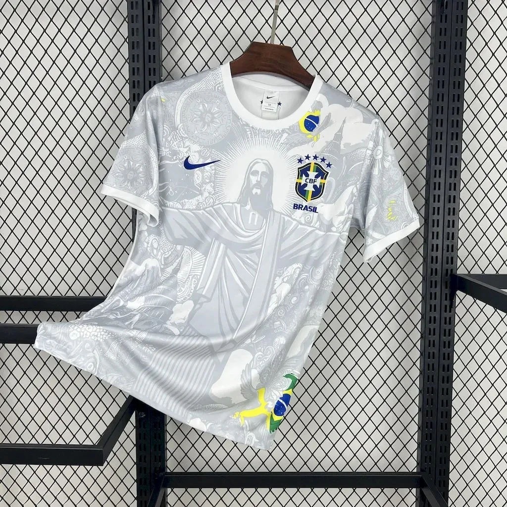 Maillot Brésil Concept Blanc 2025-26 : vue avant