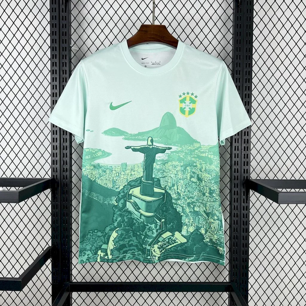 Maillot Brésil Concept Vert 2025-26 : vue avant